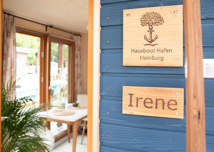 Tiny-hausboot Irene Mit Kamin Und Dachterrassenlounge Hamburgo